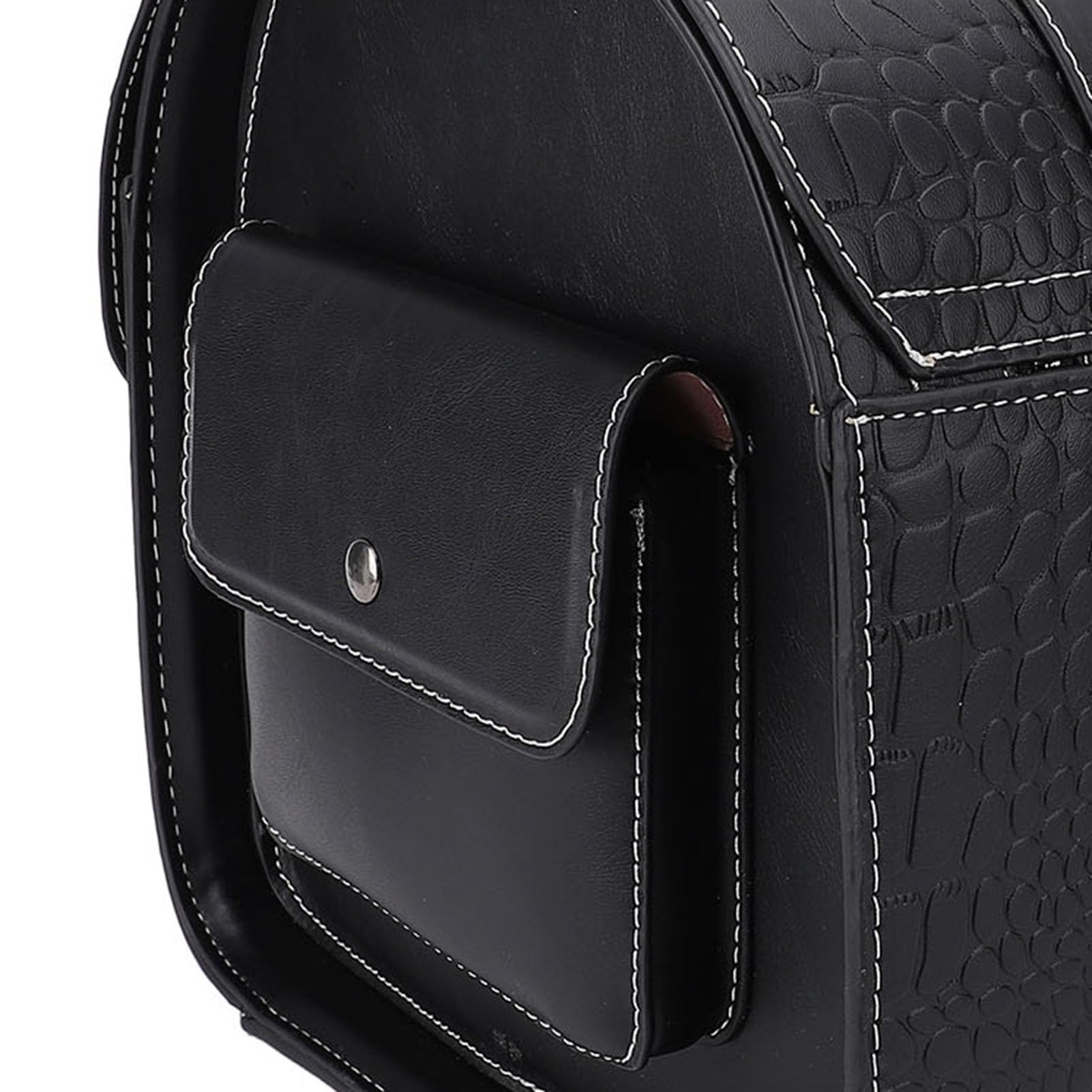 Motorrad-Hecktasche, 29,5 l große Motorrad-Gepäcktasche aus PU-Leder für Helme, Handschuhe, Werkzeuge, wasserdichter Gepäckträgerkoffer, universelle Motorrad-Reisegepäcktasche