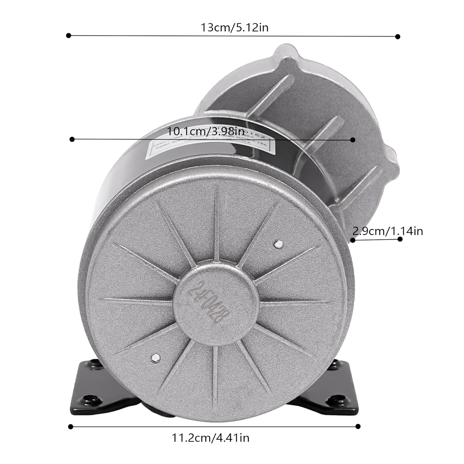 Gear Reduction Electric Motor, 24V 350W Brushed Pure Copper Motor MY1016Z 2750RPM Gear Reduction Brushed Electric Motors for Scooters, E-Bikes, Electric Cars, Tricycles (24V)