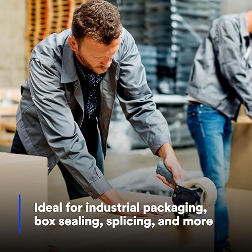 Miniatura 4 de 3M TALC Scotch Box 371 - Cinta de sellado de polipropileno de grado industrial, adhesivo de goma sintética, color transparente, 1.890 in x 164.0 ft,