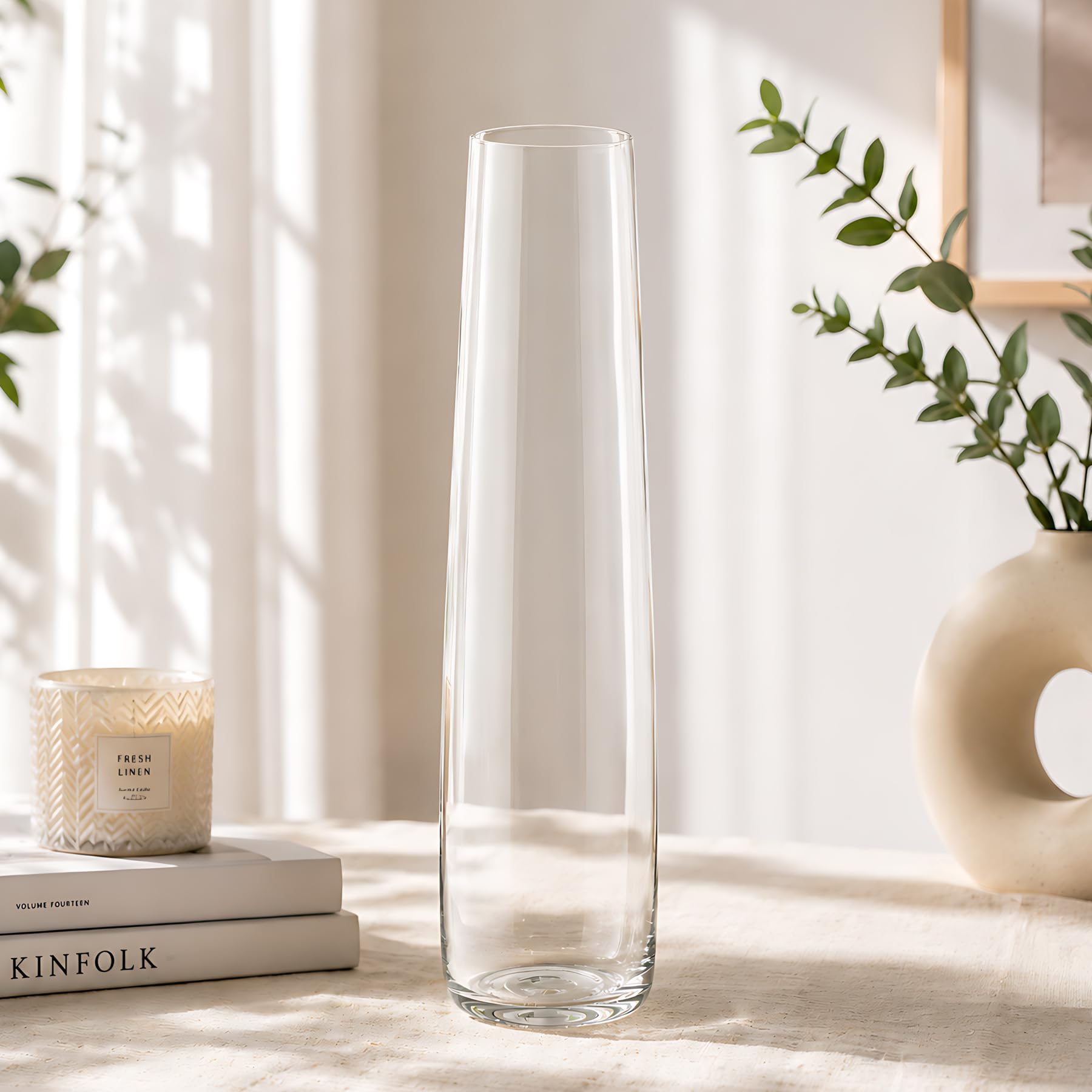 Elegant Glass Vase - Tied Ribbons Floral Vase -2
