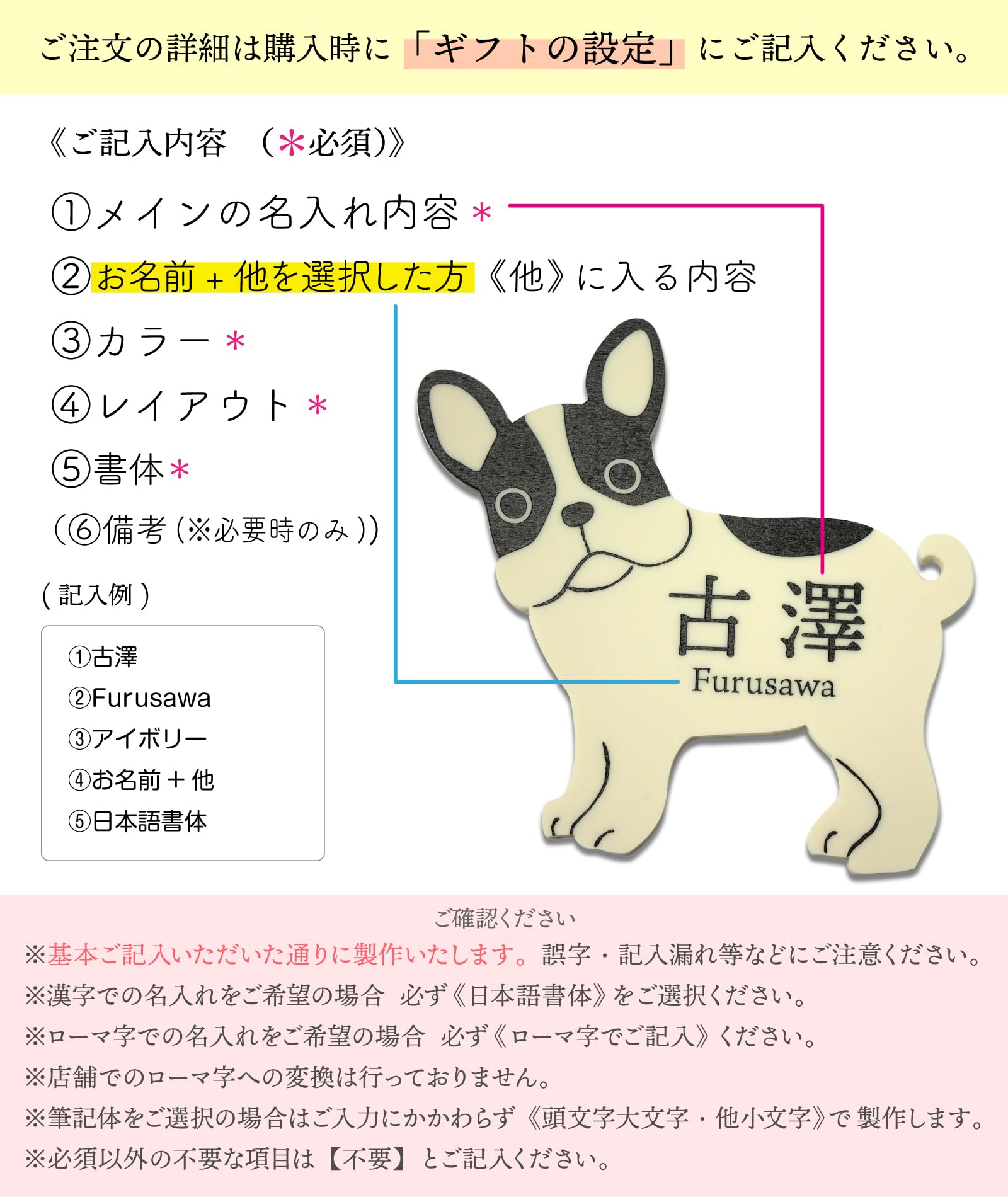 Amazon.co.jp: [名札屋本舗]『ワオン！』と目を引く！犬 表札