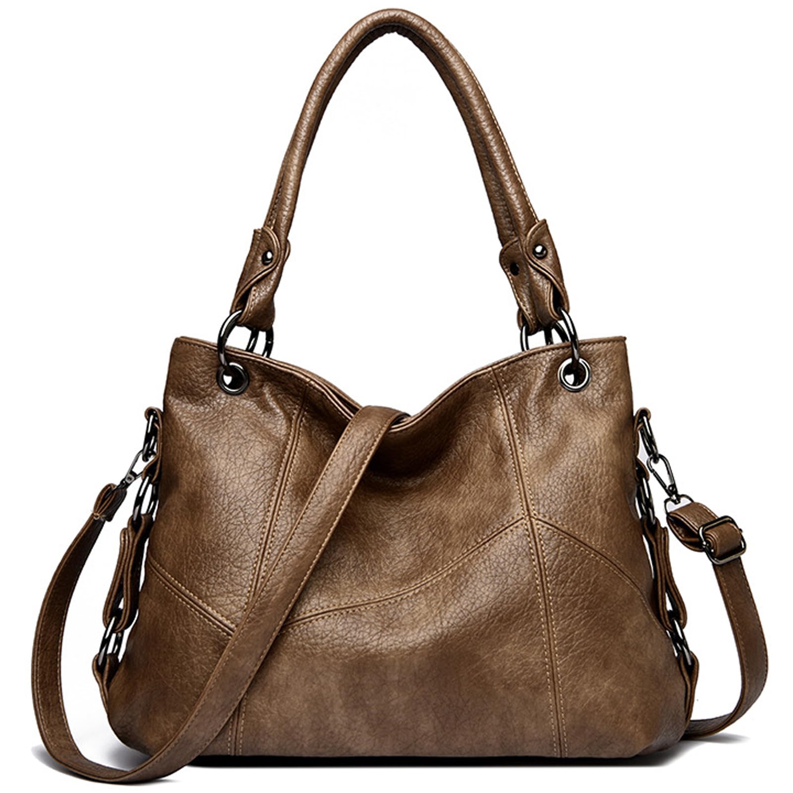 Bolso de mano Mujer Cuero PU Bolso Bandolera Gran Capacidad Bolso de hombro