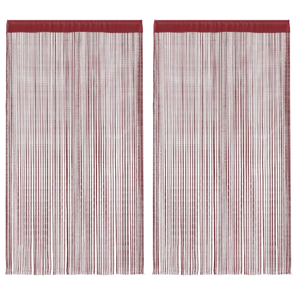 VidaXL 2 Cordes Rideaux Séparateur De Pièce - Fond Noir 100/140 X 250 Cm Multi Couleurs