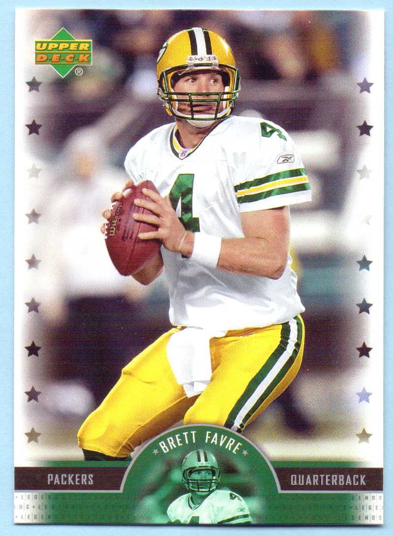 Brett Favre 2005 UD NFL Legends Football Card #8 - Green Bay