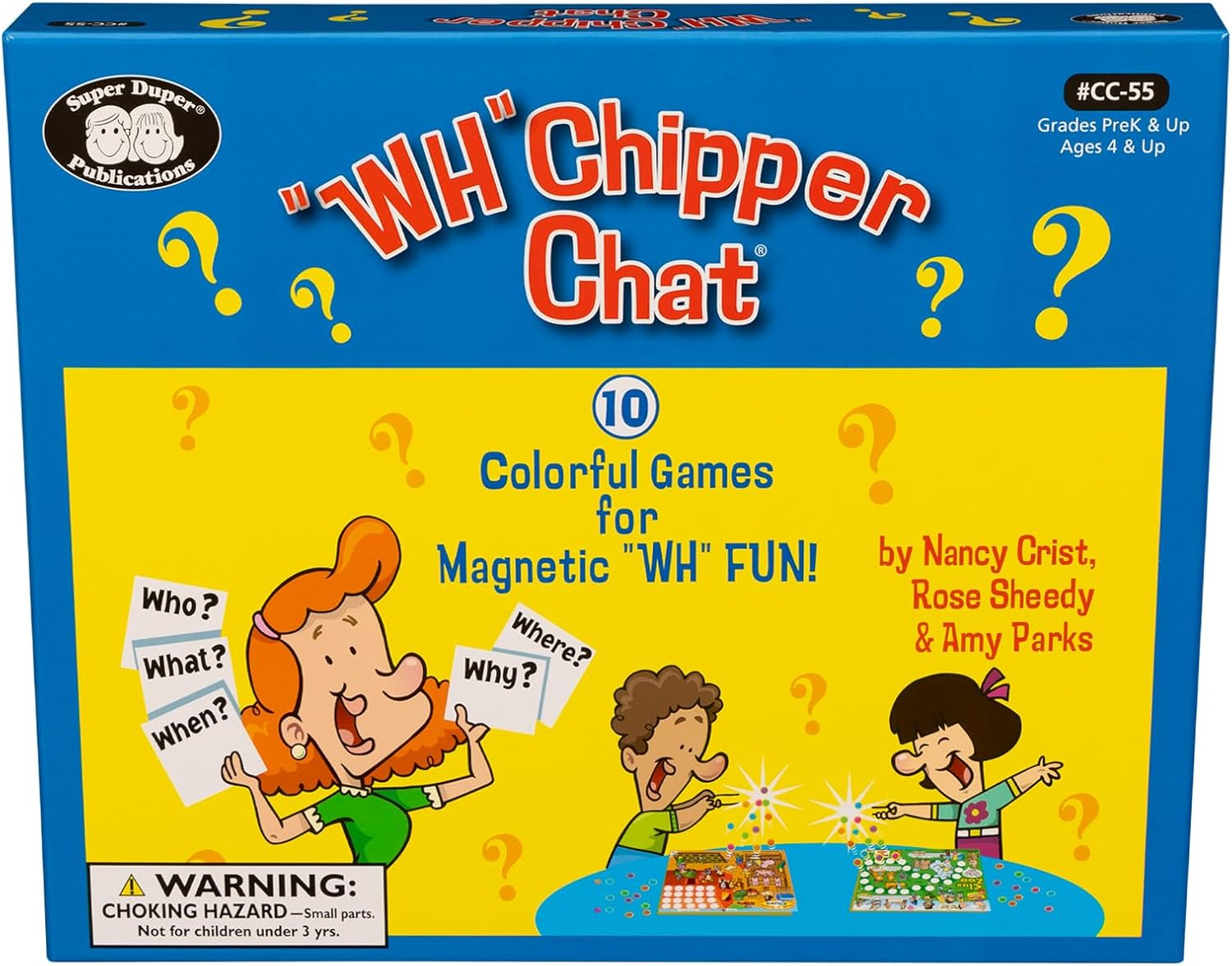Super Duper Publications | WH Chipper Chat® Magnetic Game with Magic Wand | Educational Learning Resource for Children