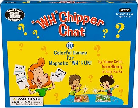 Super Duper Publications | WH Chipper Chat Magnetic Game with Magic Wand | Educational Learning Resource for Children