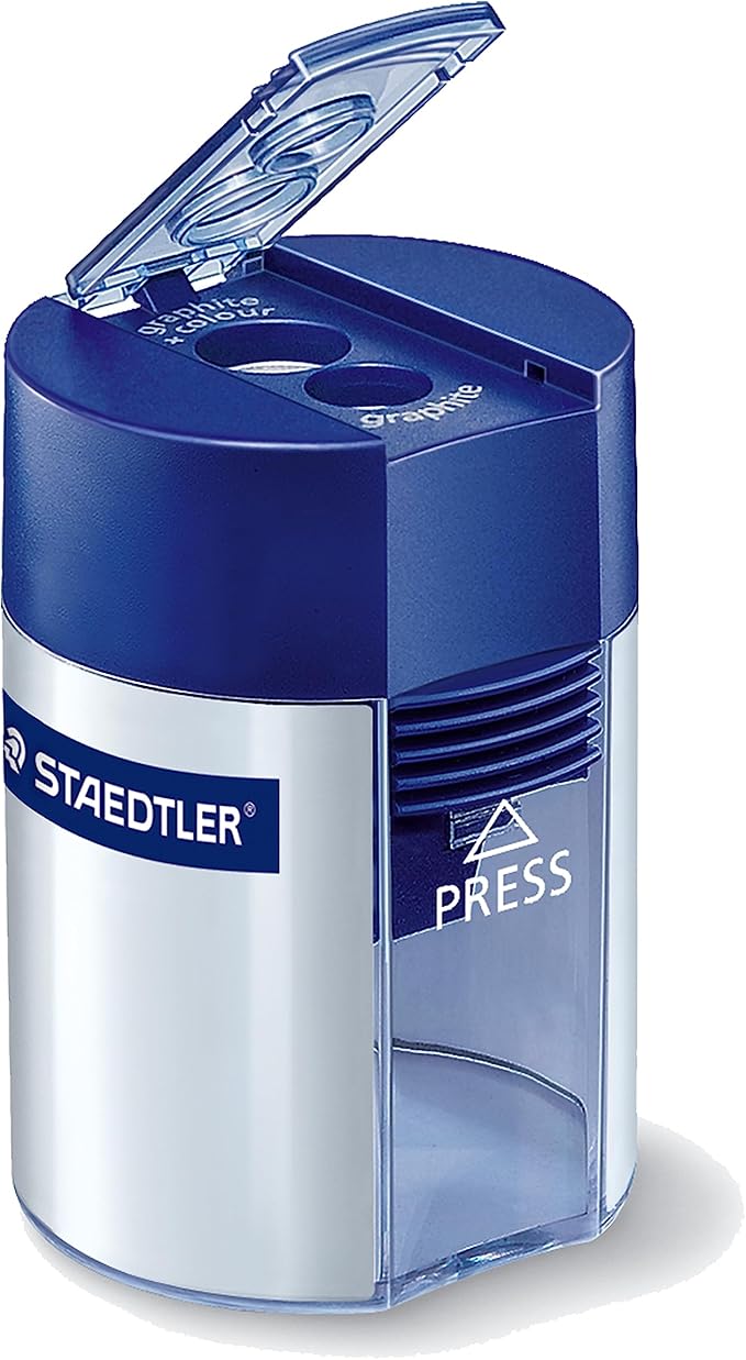 Staedtler Double Hole Pencil Sharpener, Two Holes for