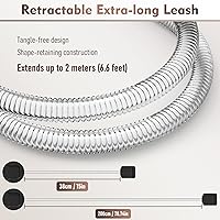 Vista 3 de Soporte magnético para control remoto de 6.5 pies, paquete de 3 correas elásticas para control remoto con correa ajustable e imanes dobles N52