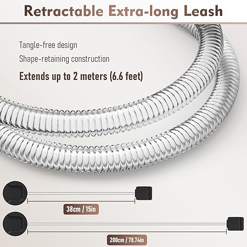 Miniatura 3 de Soporte magnético para control remoto de 6.5 pies, paquete de 3 correas elásticas para control remoto con correa ajustable e imanes dobles N52 Negro