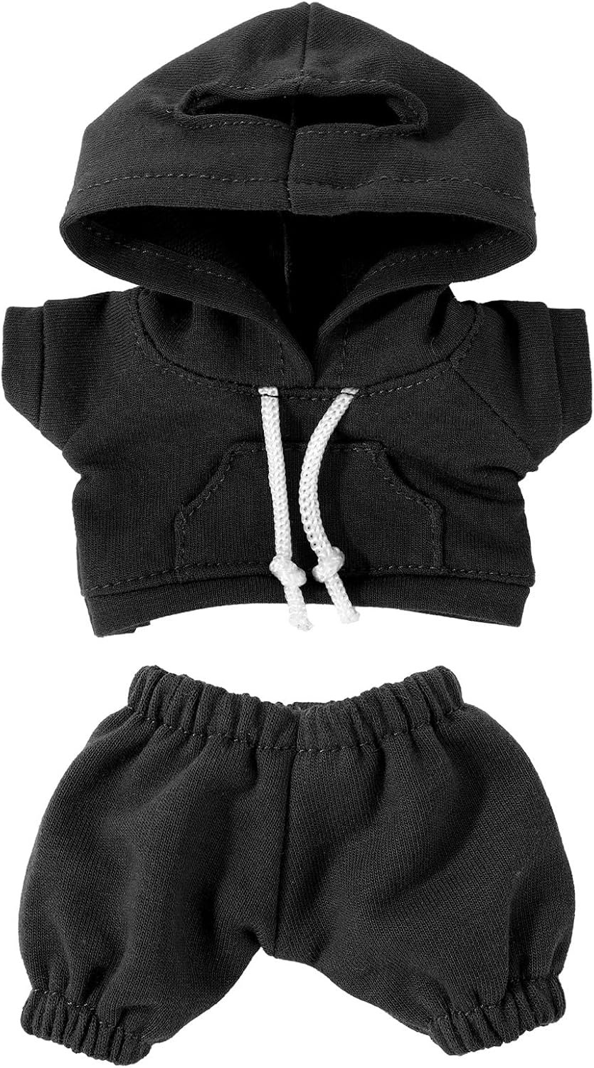 6.7 Inch Doll Clothes Set, Fun Fashion Doll Clothing Hoodies & Pants Cute Practical Costume Designer Accessories for Figure Dressing Outfits (Dark Gray)
