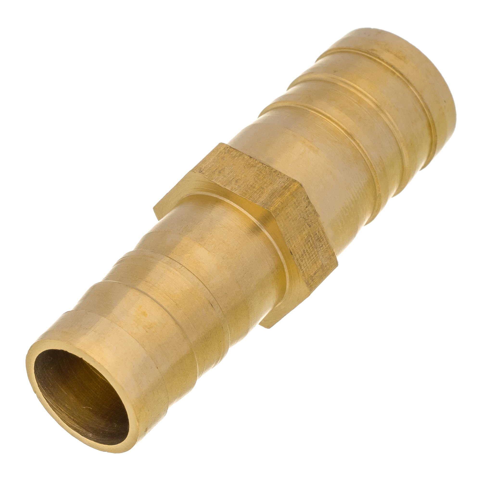 HALLMERS 16mm to 14mm Brass Straight Barbed Pipe Fitting Connector Plumbing Hose, Barb Tubing Adapter Coupler Reducer Converter, Used to Connect Lines for Air, Water, Fuel, Oil and Inert Gases, 42068