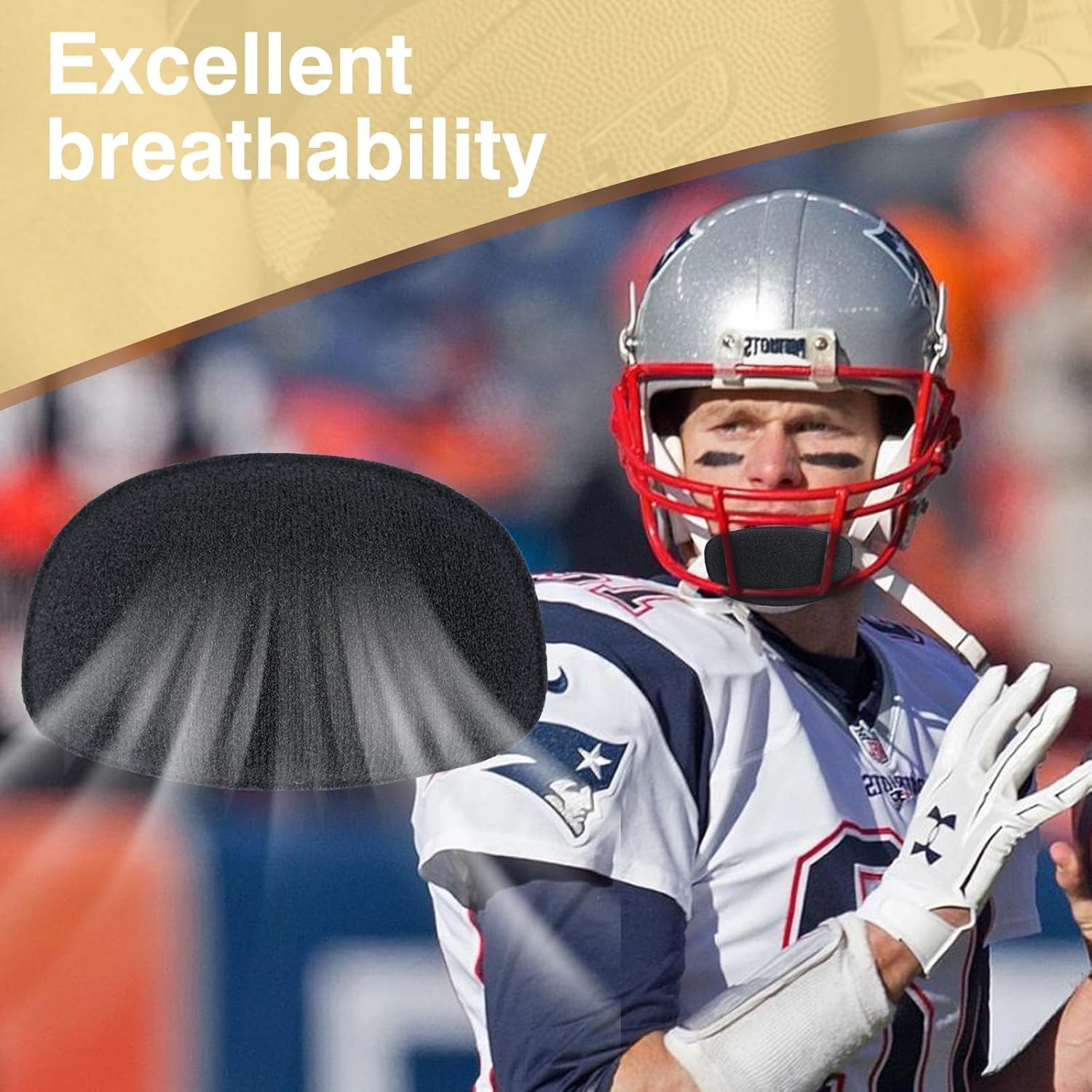 6 Pack Face Mask Replacement Pads Compatible with Rip It – Softball Facemask Chin Cups, Durable Replacement Chin Pads for Baseball and Softball Helmets, Comfortable Fit for Youth and Adults - Image 4