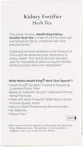 Miniatura 4 de Health King Té de hierbas fortificante de riñón, bolsitas de té, caja de 20 unidades (paquete de 4)