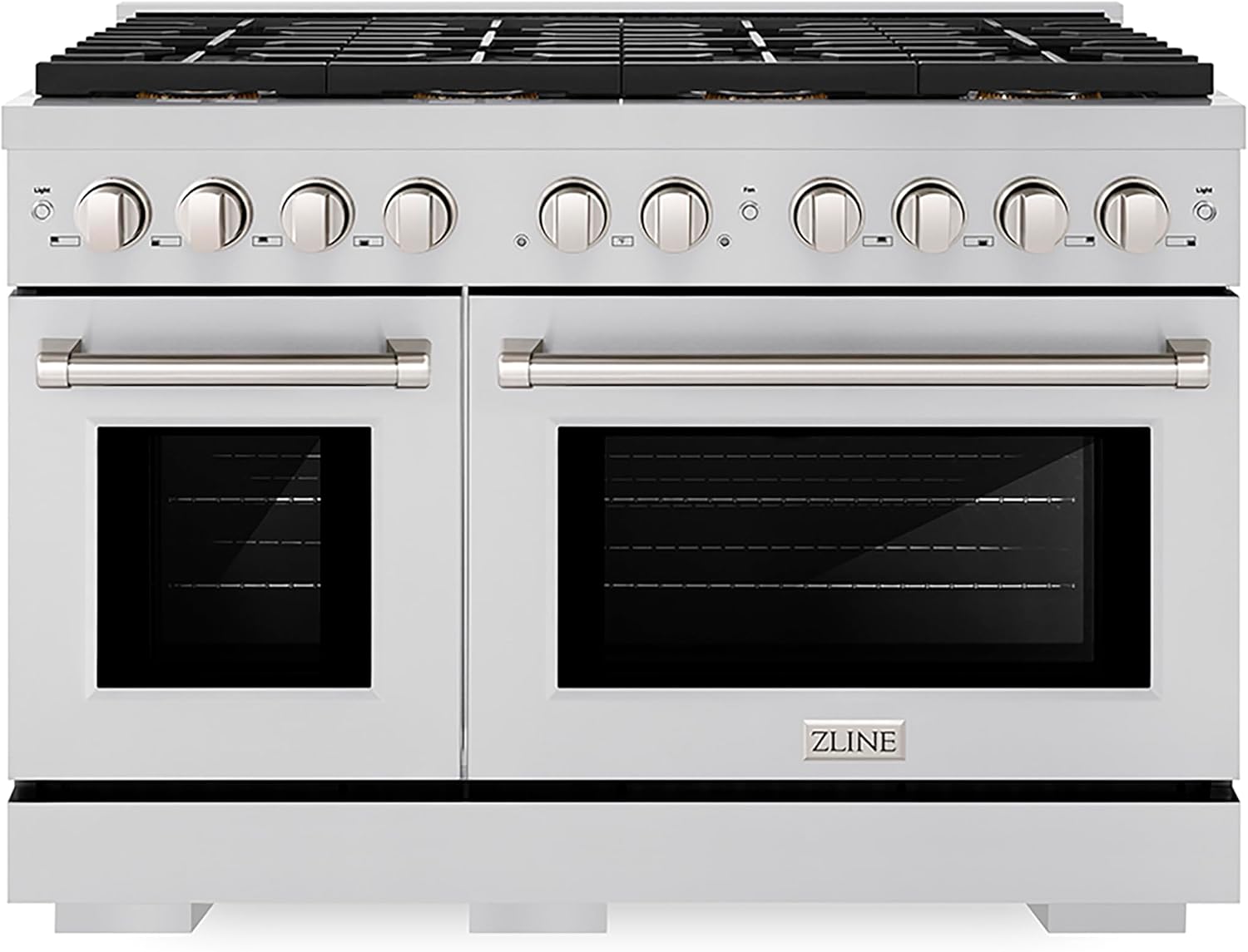 ZLINE 48 in. 6.7 cu. ft. Paramount Dual Fuel Range with 8 Burner DuoPro™ Cooktop and Dual Ovens in Stainless Steel (PSDR48)