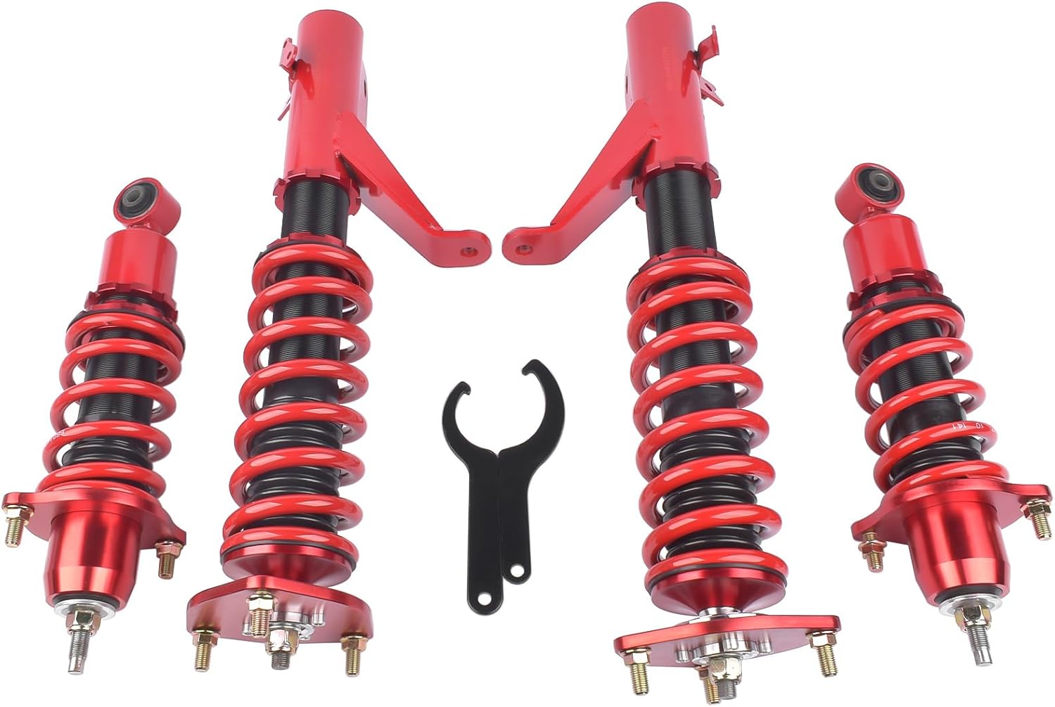 Set of 4 Coilover Suspension Kit Replacement for Honda Civic VII 2001-2005 DX/EX/GX/HX/LX/Si Coupe/Sedan Spring Shock Absorber Struts Adjustable Height Coilovers Lowering Kit Vahaha