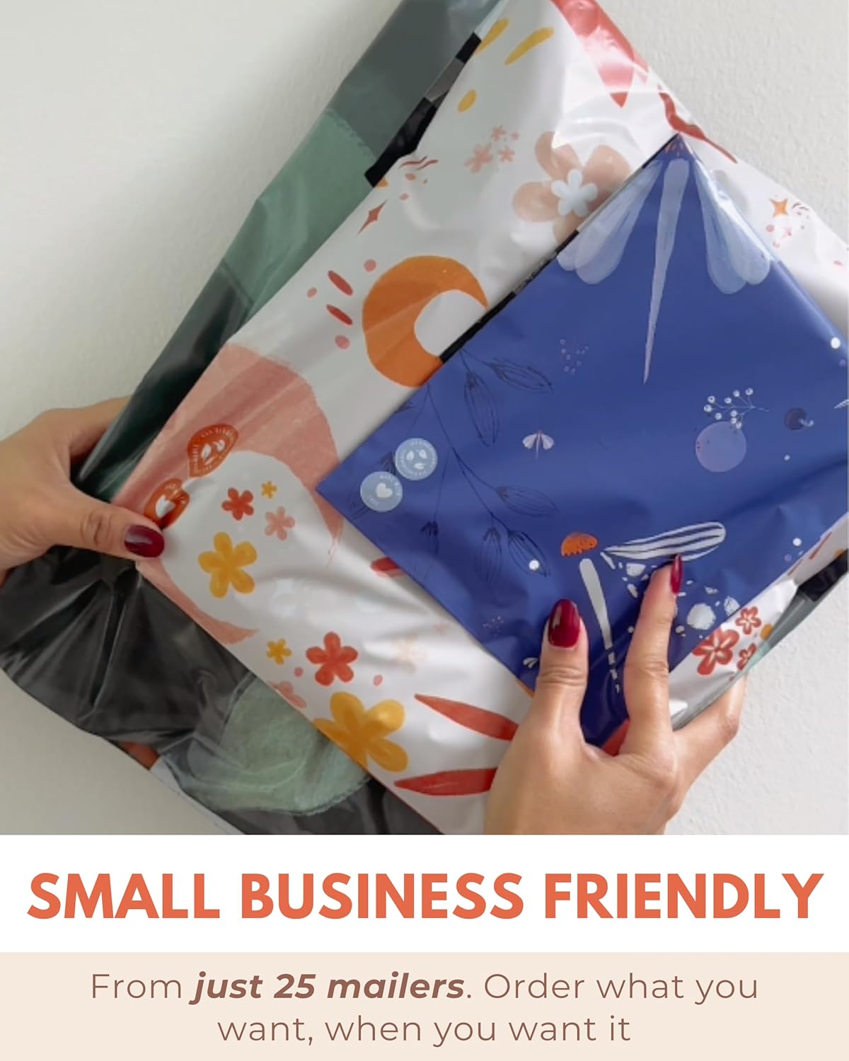 Poly Mailers 10 x 13 Inch - 25 pack Biodegradable Shipping Bags for Clothes - Impack Self-Seal Waterproof Thick Mailing Envelope for Accessories & Clothing - Purple Dragonfly