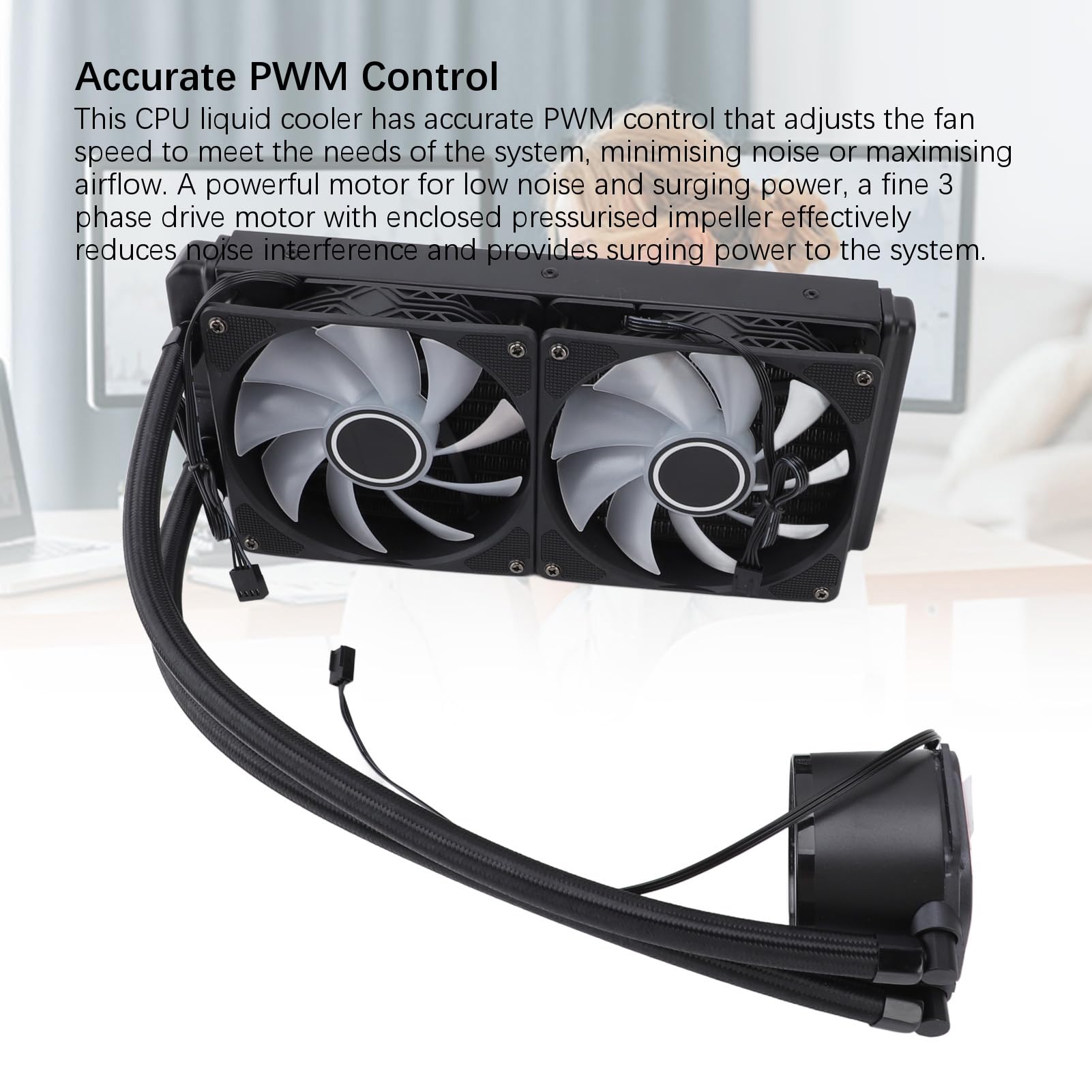 Chłodnica Cieczowa Procesora ARGB Chłodnica Wodna Procesora AIO Chłodnica 240 Mm z Podwójnym Wentylatorem 120 Mm PWM, 3-pinowy Adresowalny System Chłodzenia cieczą PWM RGB dla