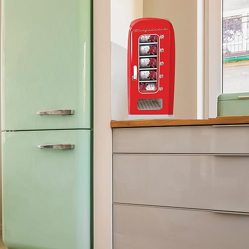 Miniatura 7 de Frigidaire EFMIS045-RED Retro perfecto para oficina, dormitorios, bar o hogar, mini refrigerador 10 latas de soda, rojo