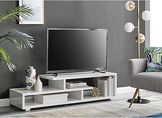 FurniFlex TV Stand, 40 cm x 36 cm x 140 cm Size, White