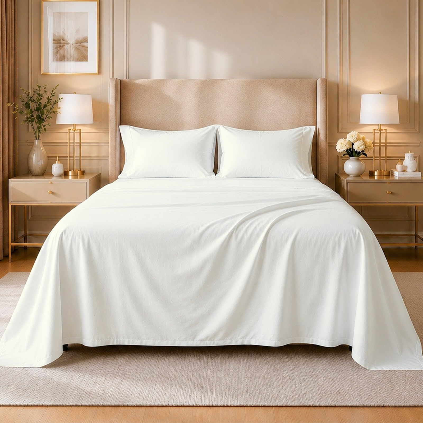 Cottingon 4 Pc Twin XL Egyptian Cotton Sheet Set