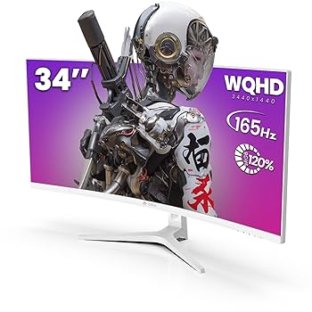 CRUA ウルトラワイドモニター 34インチ 3440×1440P) Amazon.co.jp: CRUA 湾曲 ゲーミング モニター 34インチ UWQHD