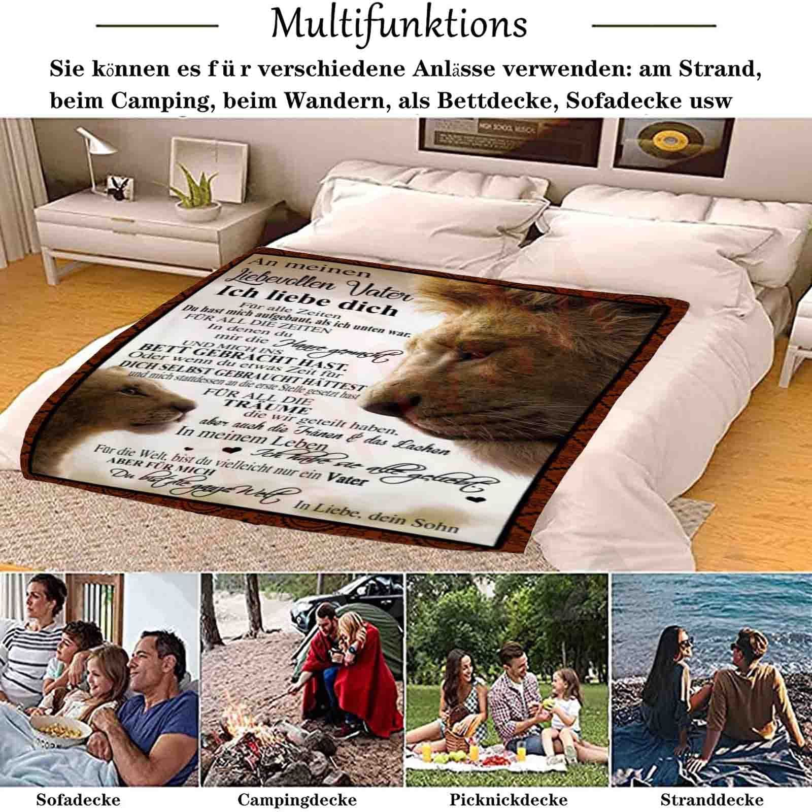 Kuscheldecke Als Geschenk Für Papa - Mit Lustigen Sprüchen