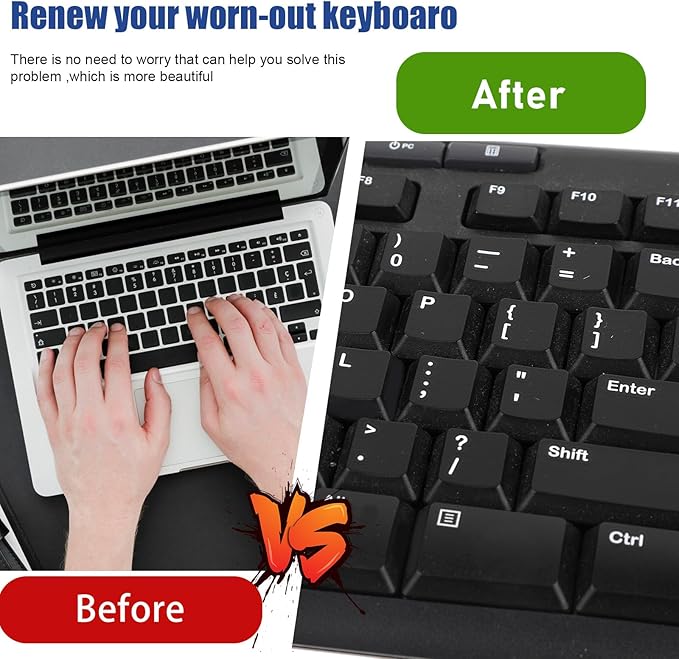 Protector de Teclado para Laptop, 4 Unidades, PVC, Negro miniatura 4
