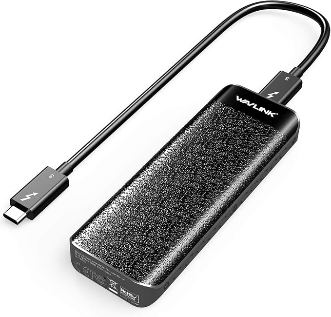 WAVLINK Thunderbolt M.2 NVMe Hard Drive Enclosure 2TB, 2260/2280 NVMe