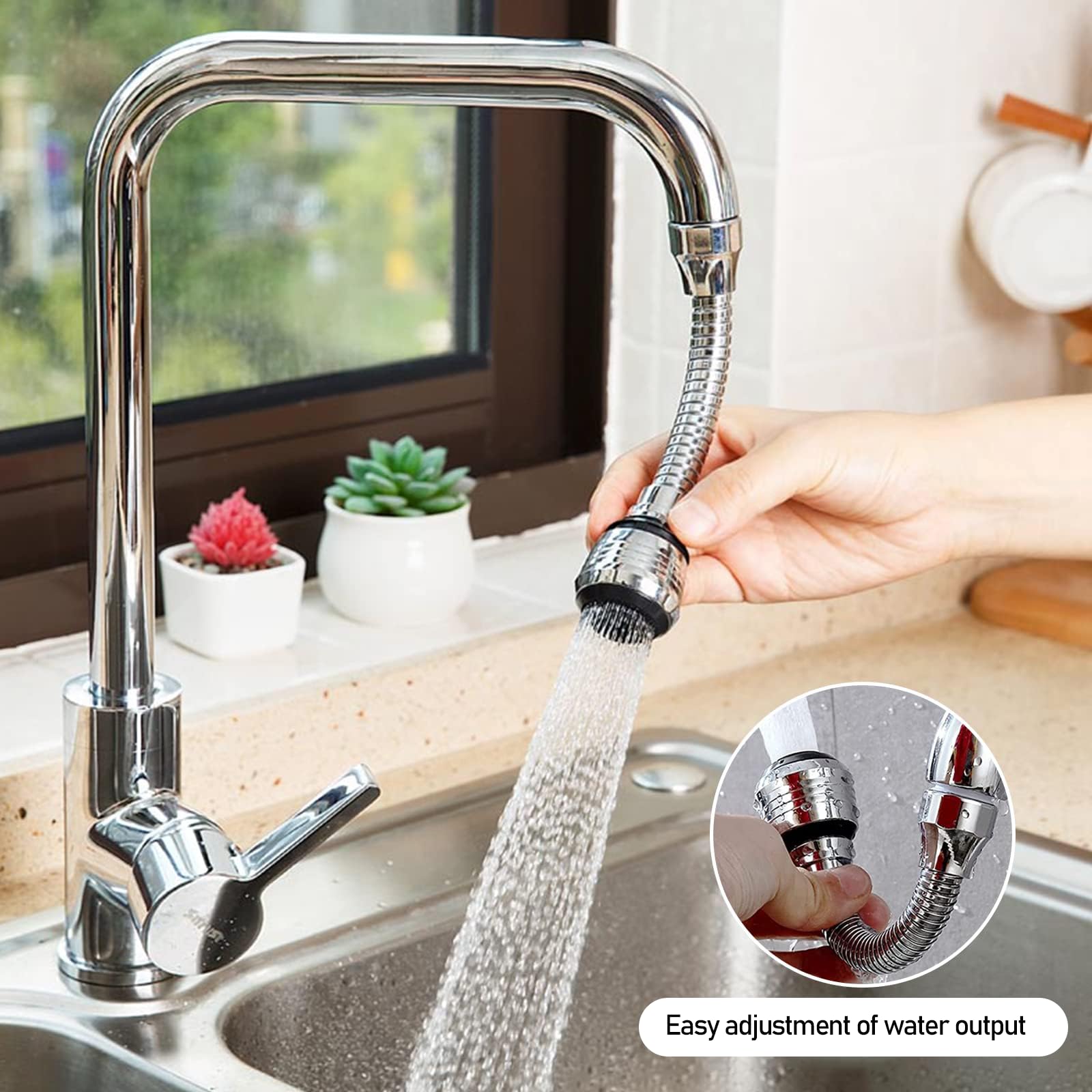 Aeratore Per Rubinetto Cucina | 3 Modalit&agrave; Acqua | Girevole 360&deg; | Con Adattatori Per Maggior Parte Rubinetti