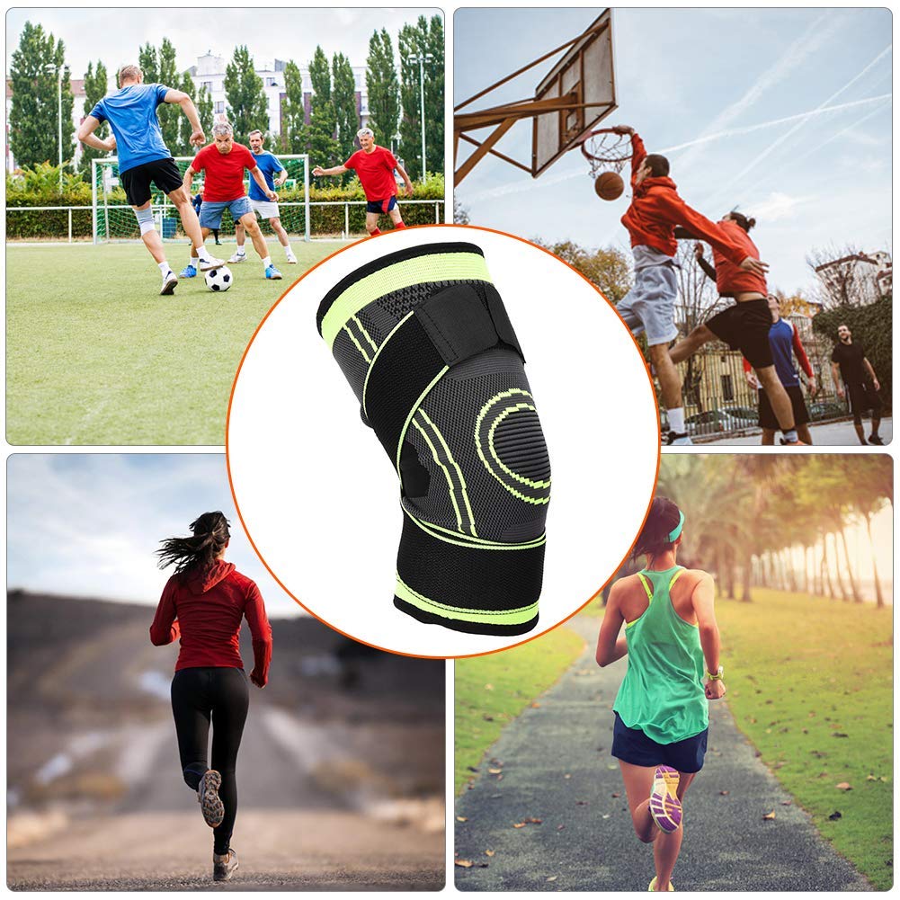 Alomejor Sportowa opaska na kolano premium kompresyjna opaska na kolano stabilizująca orteza kolana na ból i wsparcie stawów (S)