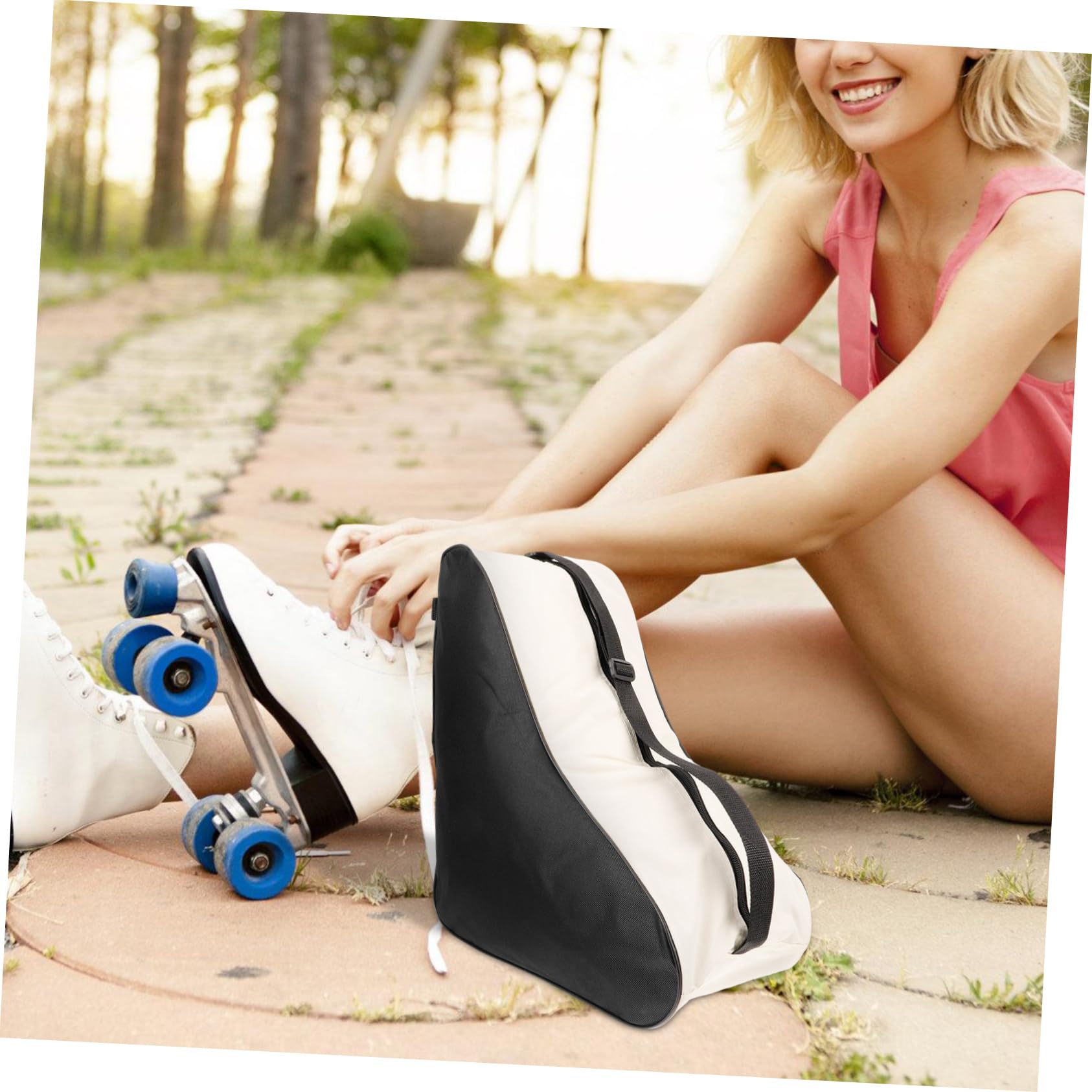 Mipcase Tasche für Rollschuhe schlittschuhtaschen Skate Bag Eislaufschuhe Organizer Schlittschuhe Tragetasche Rolltasche Lagerung Rollenträger Tragbarer Rollschuhhalter Oxford-Stoff