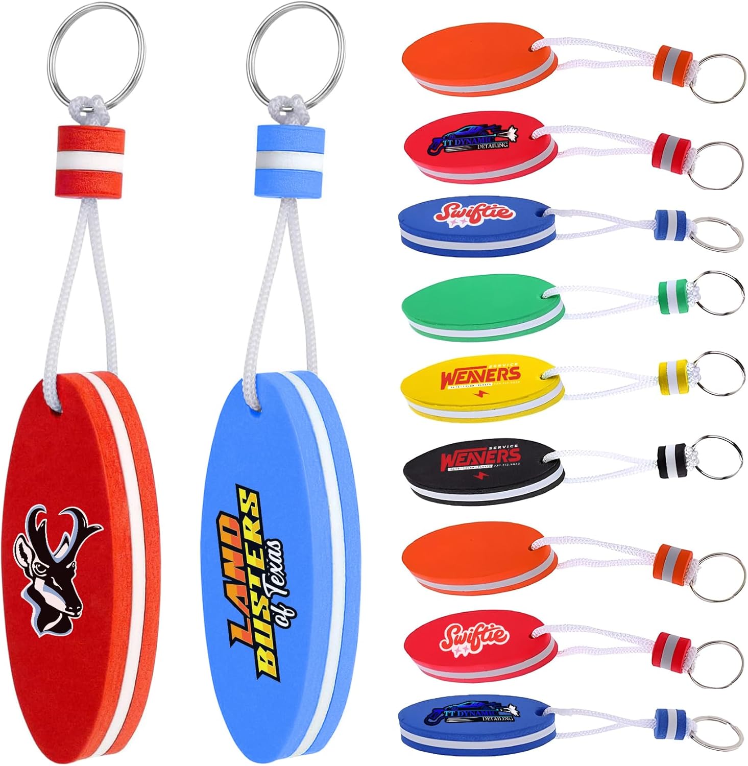 Custom Floating Keychains – Bulk Personalized Foam Key Floats with Logo for Boating, Kayak, Jet Ski & Outdoor Use