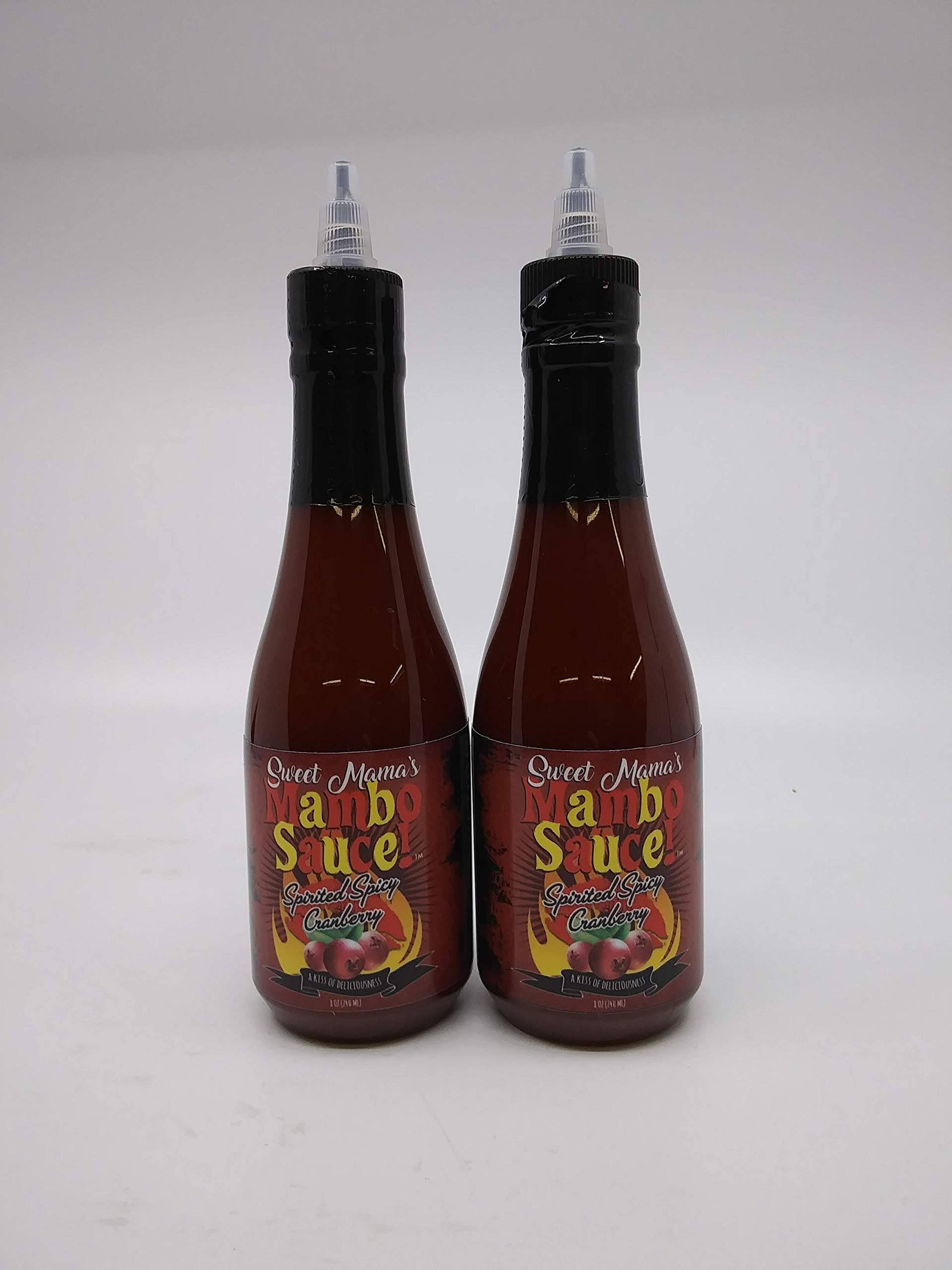 Sweet Mama's Spicy Cranberry Mambo Sauce- A Popular Washington D.C. Finishing Sauce for All of Your Meat, Poultry & Seafood Dishes 2 Bottles