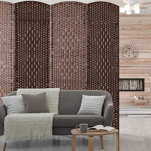 Miniatura 32 de Divisores de habitación de 6 pies de alto - 20 pulgadas de ancho pantalla de privacidad independiente con fibra tejida de diamante, divisor de pared