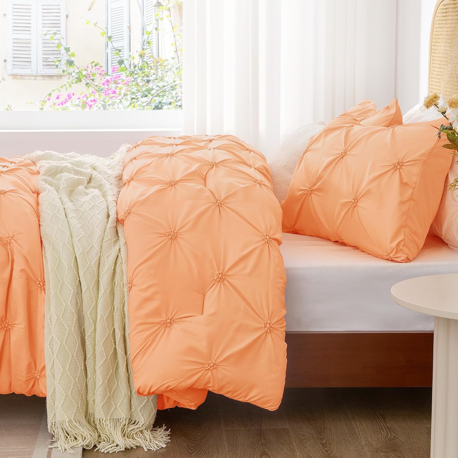  Twin Comforter Set Apricot,Fluffy & Soft Comforter thumbnail