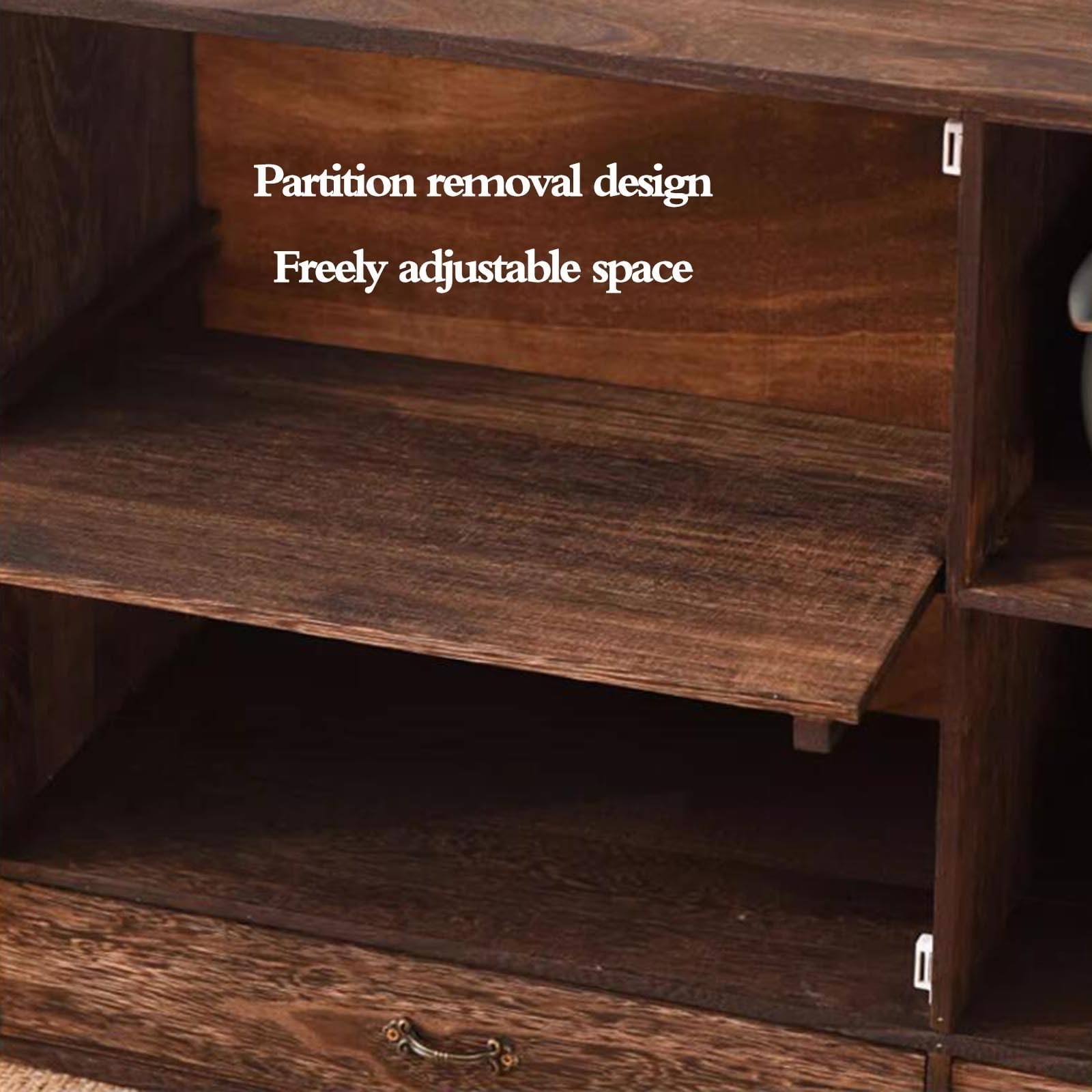Organizador Escritorio Caja De Almacenamiento De Madera Maciza For Escritorio, Caja De Almacenamiento For Cosméticos, Juego De Té, Armario De Sobremesa, Estantería Pequeña, Escritorio De Estudio