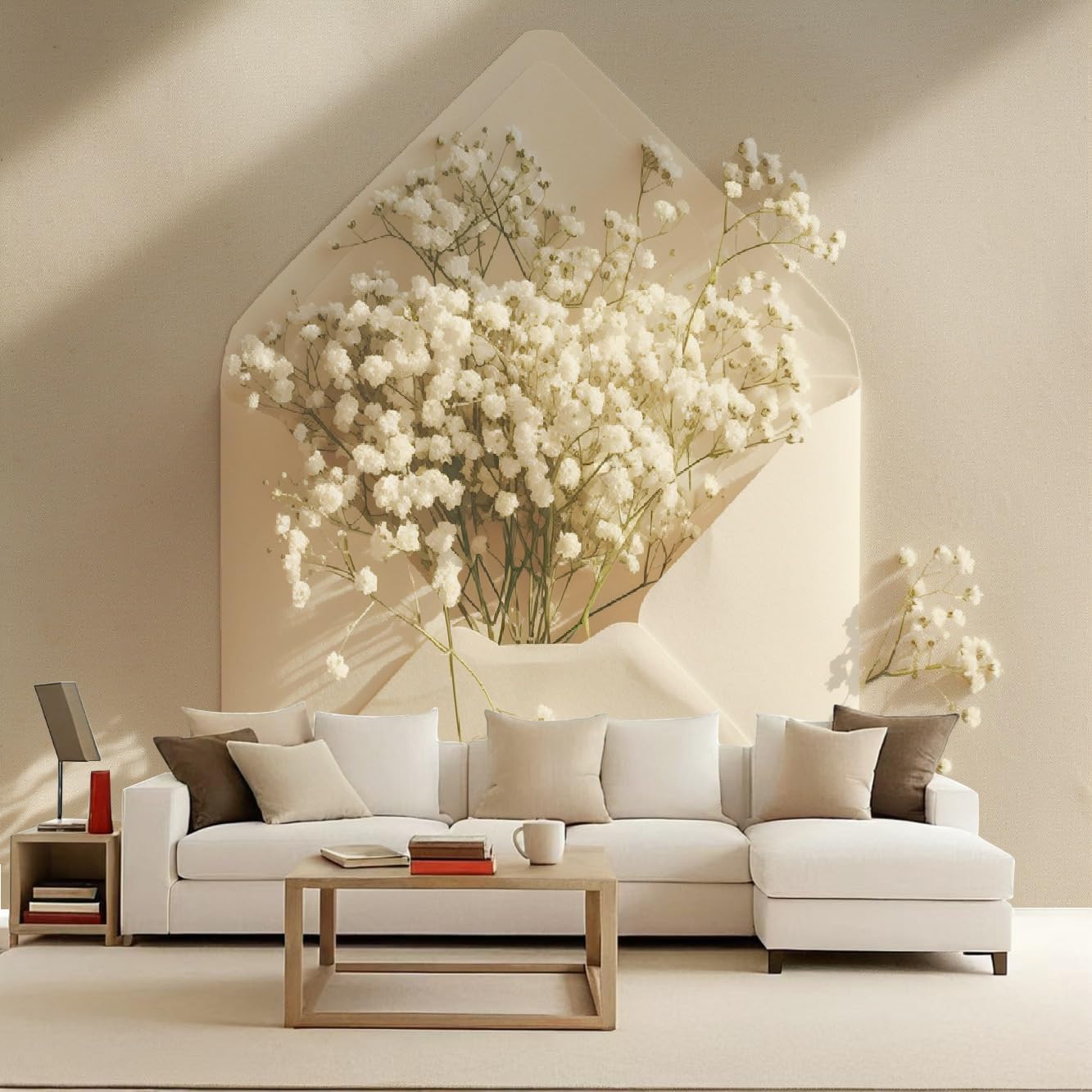 Carta da Parati in Tessuto Non Tessuto 450x315 cm 3D Buste Moda Piante Fiori Murale Moderna Fotografica Wallpaper Opaco Impermeabile Per Soggiorno Camera Letto Sala Ufficio Decorazione