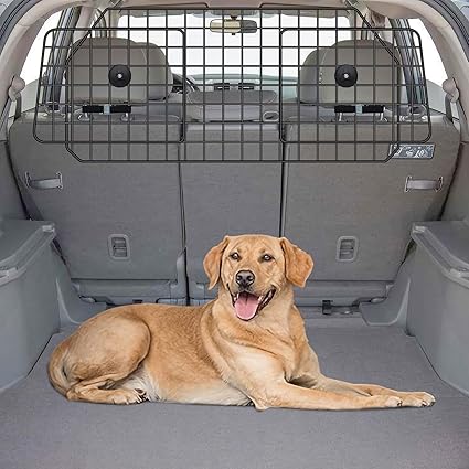 Gtongoko Adjustable Dog Car Barriers for SUV,Vehicles,Cars,Heavy Wire Mesh Universal Vehicle Separator,Pet Compartment Door in Cargo Area of Vehicle Trunk,Black