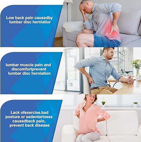 Miniatura 6 de Masajeador eléctrico de tracción lumbar completa FSA HSA elegible con estiramiento dinámico de espalda con bolsa de aire, compresa caliente de 3
