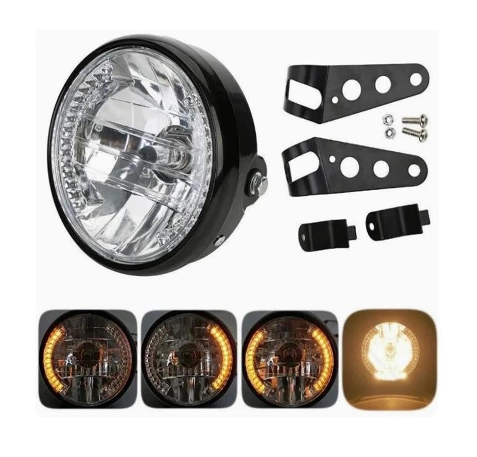 Uniwersalny reflektor motocyklowy halogenowy 7 cali 35W H4