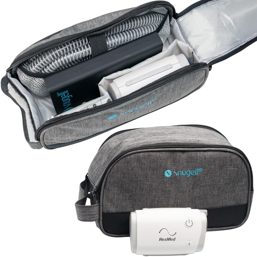 Travel CPAP Carrying Bag for ResMed AirMini by | Lightweight Design | Durable Fabric and Zippers | Versatile Storage Pockets and Compartments for CPAP Accessories | Includes Bag Only