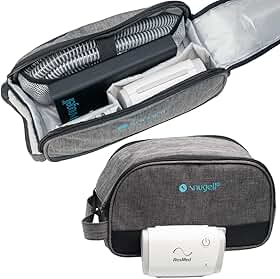 Snugell Bolsa de Viagem para Cpap Airmini – Estojo de Transporte Compacto E Leve para Resmed Airmini – Armazenamento Organizado com Bolsos Versáteis para Acessórios – Durável E Ideal para Viagens –