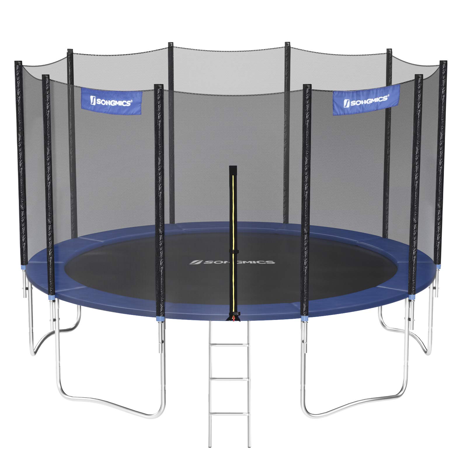 SONGMICS Trampoline, 14 ft Round Trampoline for the Garden with Ladder, Safety Net Enclosure