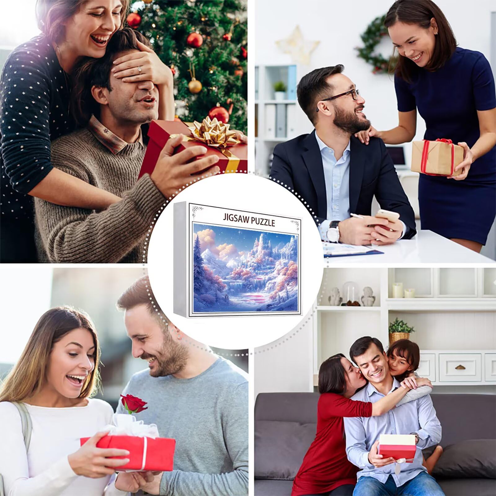 Puzzle 4000 elementów Zimowe puzzle dla dorosłych Krajobraz 141x87cm Unikalne Rzemiosło Klasyczne 3D Drewniana układanka do rodzinnych gier aktywnych, układanka zrób to sam do dekoracji ścian domu