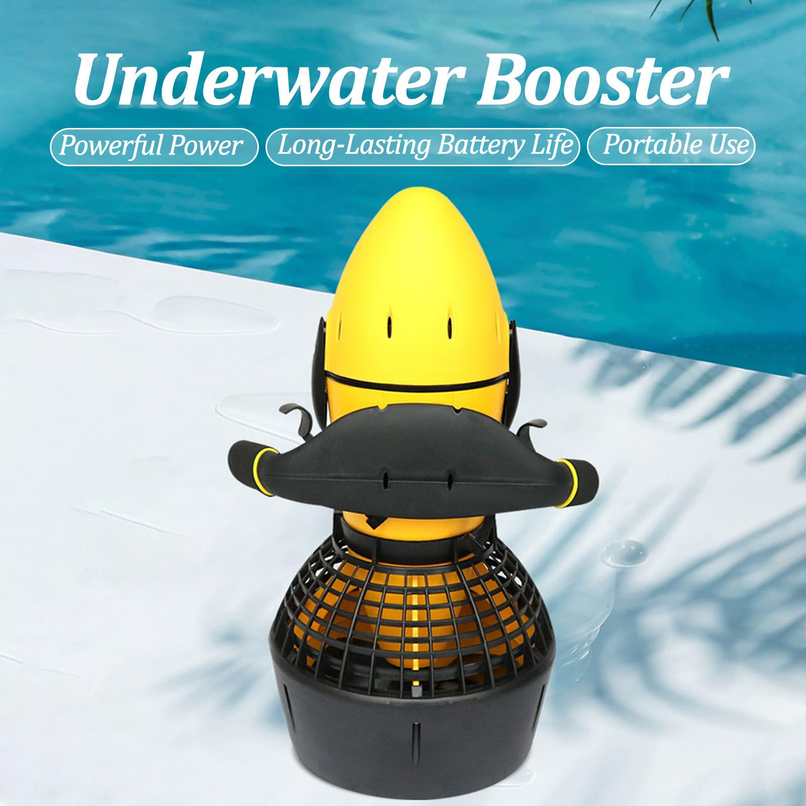 Unterwasserscooter, Poolscooter, Wasserscooter für Erwachsene, tragbarer Unterwasserpropeller zum Tauchen, Schnorcheln, Schwimmbad, Meeresabenteuer, Pool-Unterwasserscooter,500W