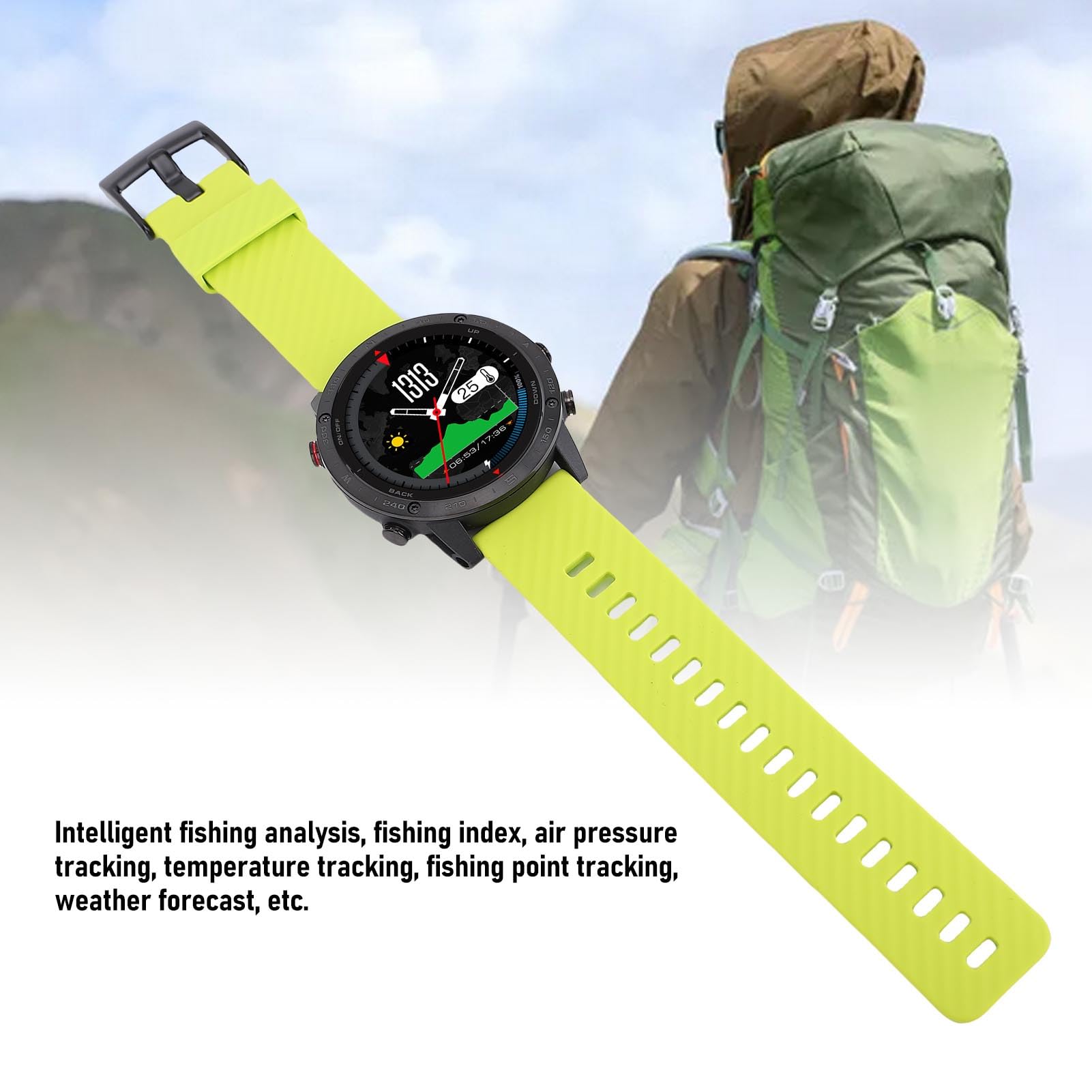 Keenso Buceo Smartwatch, Reloj de Pulsera Deportivo para Correr Al Aire Recordatorio de Mensajes de Llamadas, Adecuado para Deportes y Uso Diario