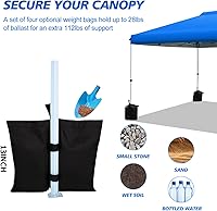 Vista 5 de WEIZE Tienda de campaña desplegable de 10 x 10 pies, configuración a presión de 1 botón, refugio portátil instantáneo, altura ajustable, bolsa