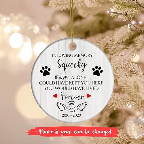 Miniatura 2 de Idea de regalo conmemorativa personalizada para dueño de mascotas de perro, If Love Alone Could Have Kept You Here You Would Have Lived, adorno de
