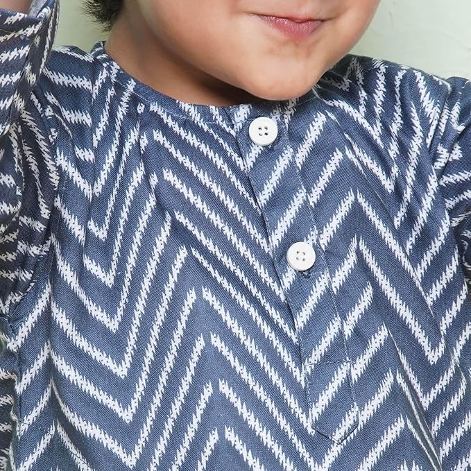 Image of AJ DEZINES Kids Cotton Printed Dhoti Kurta Set For Boys | Fashionable Bandhani Print Kurta | Stylish Boys Kurta Set | Perfect For Festivals Wedding & Family Function Wear