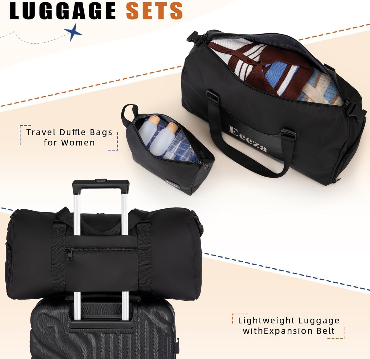 Suitcase Set 3 Piece 20-inch Carry on Luggage with Wheels ABS Hard Shell Lightweight and TSA Lock - Image 6